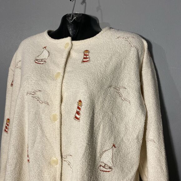 Vintage Art Unlimited Sportswear Sweater‎ Terry Cloth Lighthouses  2XL - Picture 2 of 5